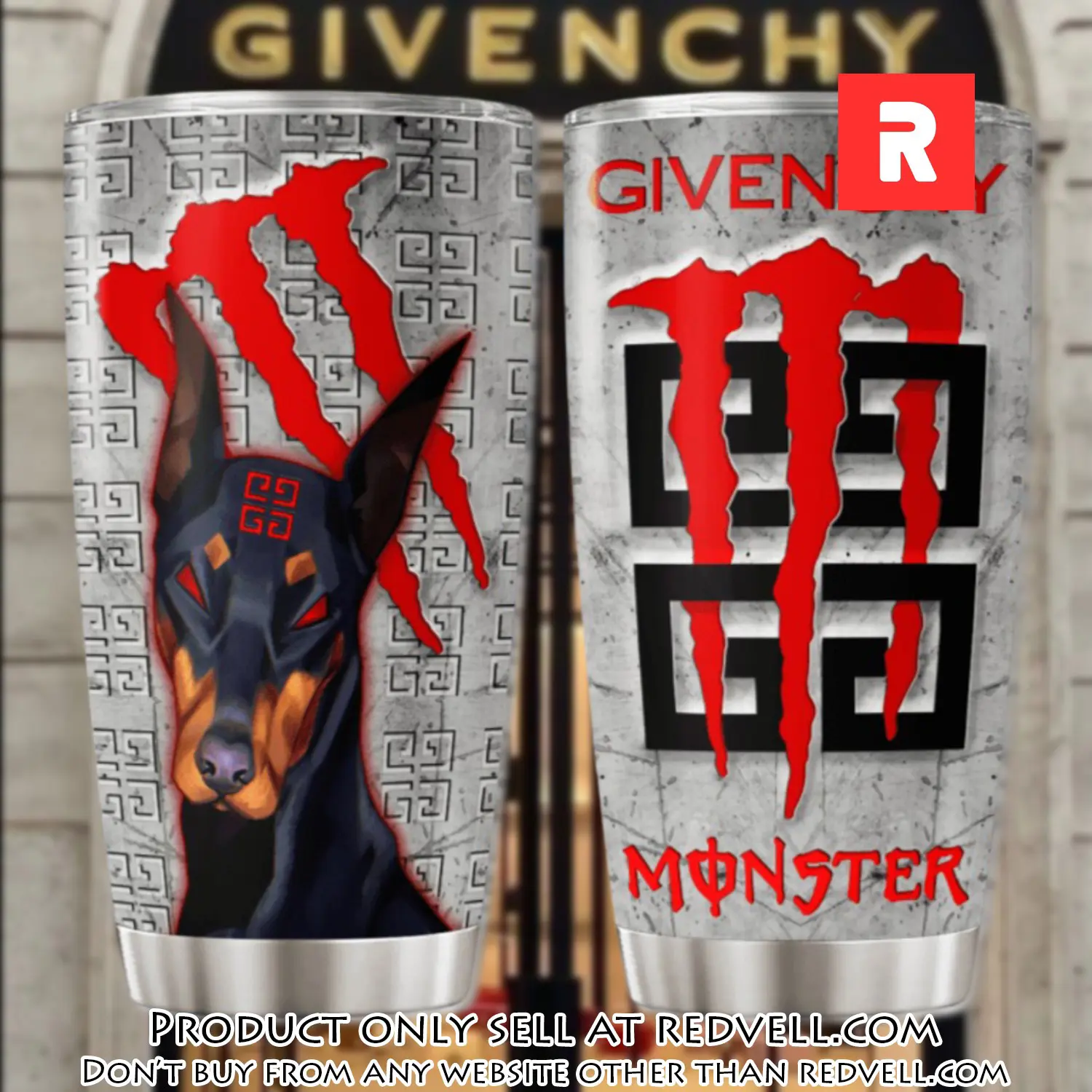 Givenchy monster stainless steel tumbler 20oz30oz rv4939605